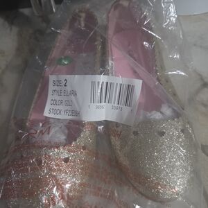 Carter's Gold Glitter Flats